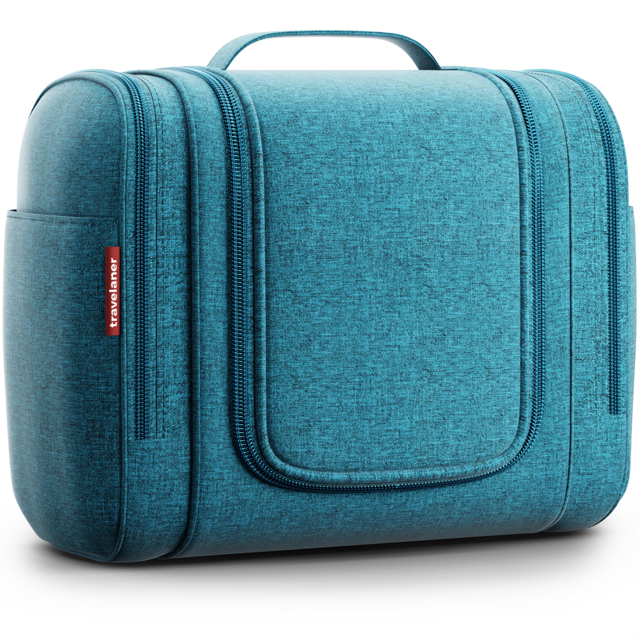 Travelaner Comfort Neceser de Viaje [Diseño 2024] - Neceser Colgante con 7 litros de Espacio para Mujeres, Hombres y Niños | Bolsa de Aseo y Maquillaje Organizador (Turquesa)
