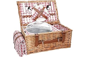 Wicker Picnic Basket for Two: Indulge in Intimate Outdoor Dining