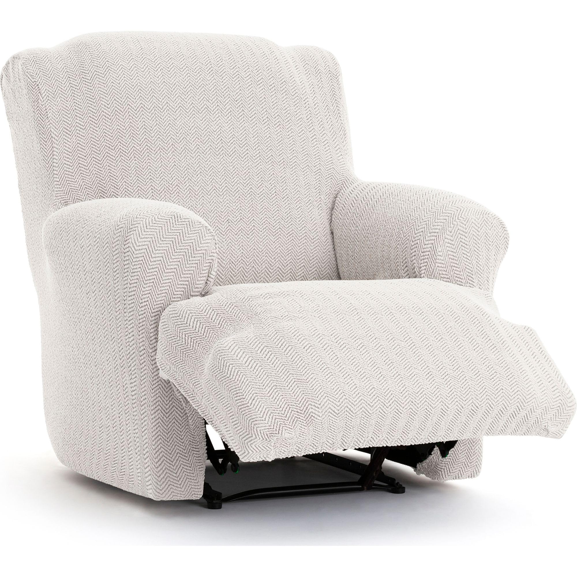 ECOMMERC3 Relax-Sesselbezug, bi-elastisch, atmungsaktiv und einfach anzubringen, Bezug für gemeinsame Füße, Ecru mit Halteschaum