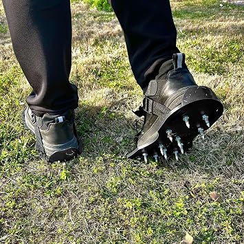 Grass Aerator | 2X Sturdy Sole Lawn Aeration Spike Aerator | Heavy Duty Spiked Aerating Sandals for Effective Lawn Care | Perfect Aerate Lawn Tools for Yard, Patio, Garden, and Lawn Maintenance