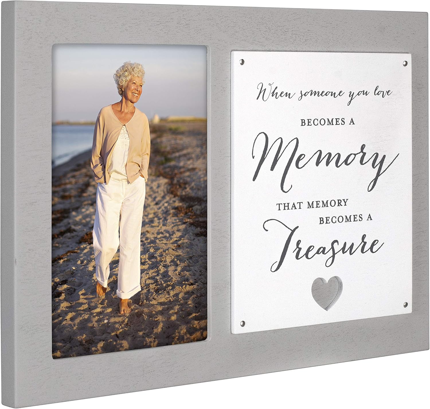 Malden International Designs 5x7 When Someone You Love Becomes A Memory Gray Remembrance Picture Frame