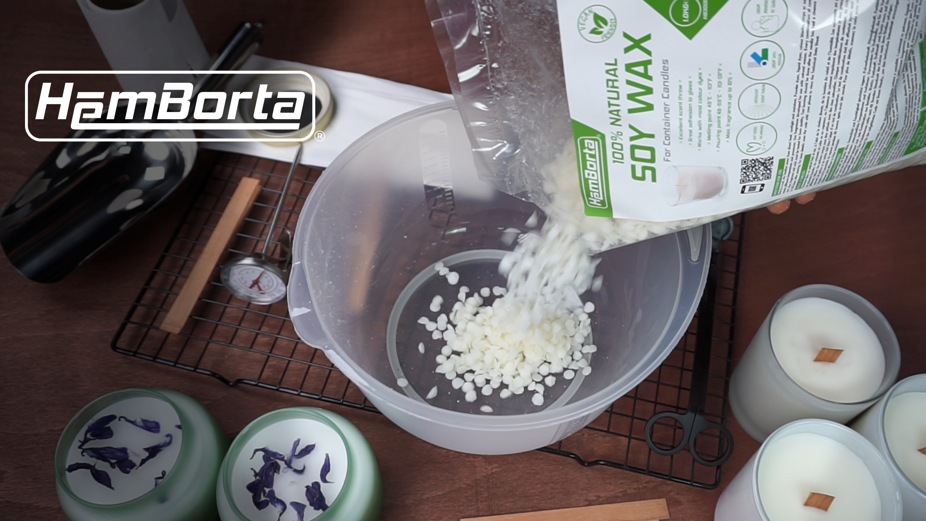 Cera Di Soia Per Candele 1KG - 100% Naturale Per Contenitori, Vegana E Con Ottima Diffusione Profumo - Foto 4