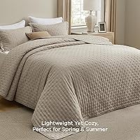 Vista 2 de Bedsure - Juego de edredón tamaño Queen, ultra suave, para dormitorio de estilo granja moderno, cubrecama ligero para todas las estaciones, colcha