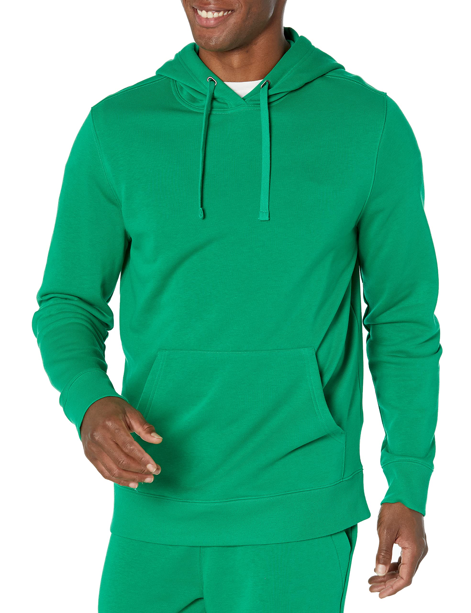 Amazon Essentials Men's Lightweight Long-Sleeve French Terry Hoodie, Green, XX-Large