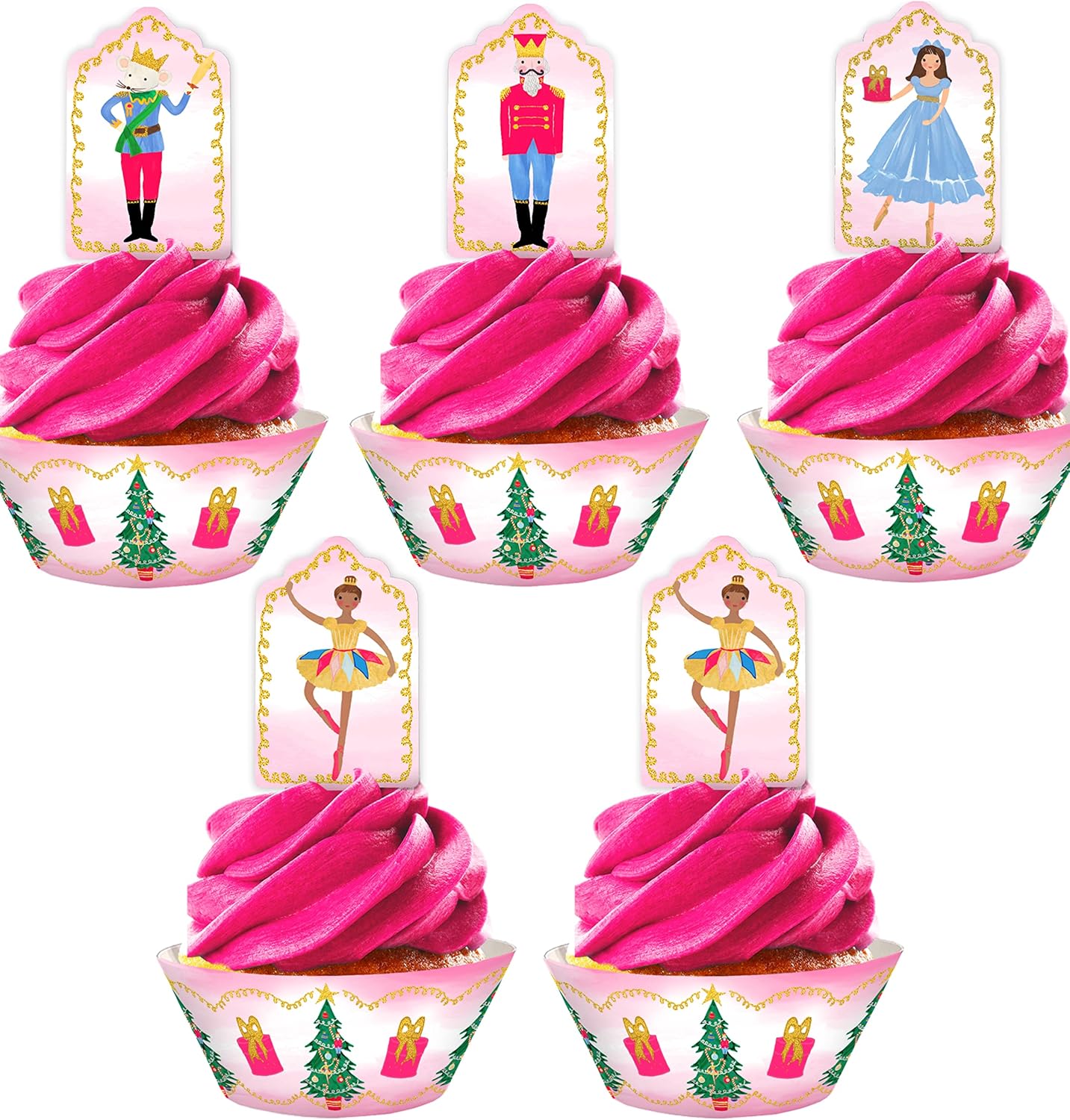 Nutcracker Cupcake Kit 24 Nutcracker Cupcake Toppers and