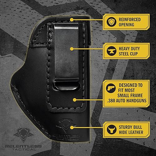 Miniatura 3 de Made in USA - .380 Leather Holster  Fits Ruger LCP  LCP2, Sig P238, Walther PPK, S&amp;W Bodyguard .380  The Defender Leather IWB Holsters  Concealed