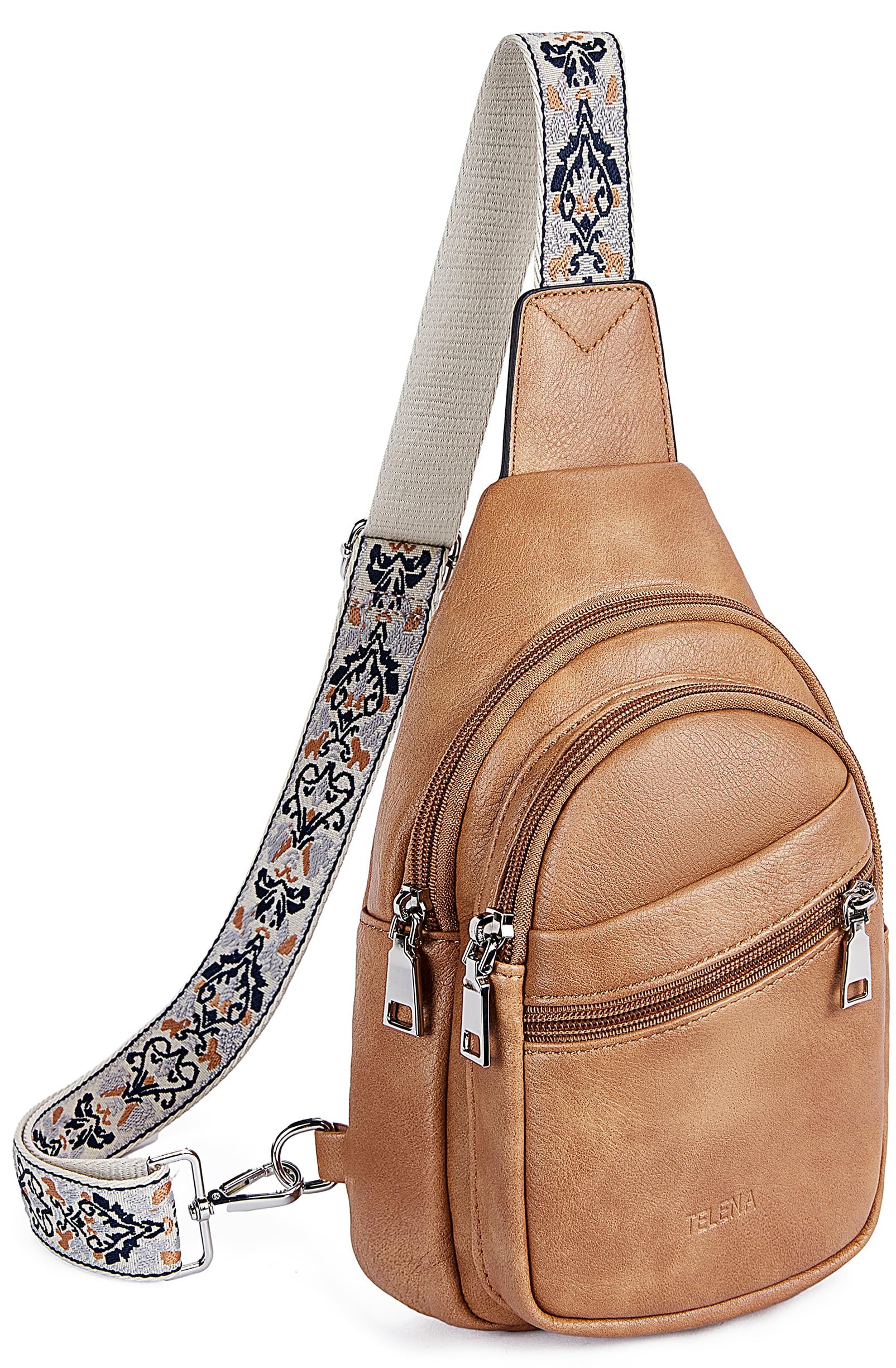 Telena Sling Bag for Women Crossbody Bags Purse for Women Vegan Leather Fanny Pack with Adjustable Strap
