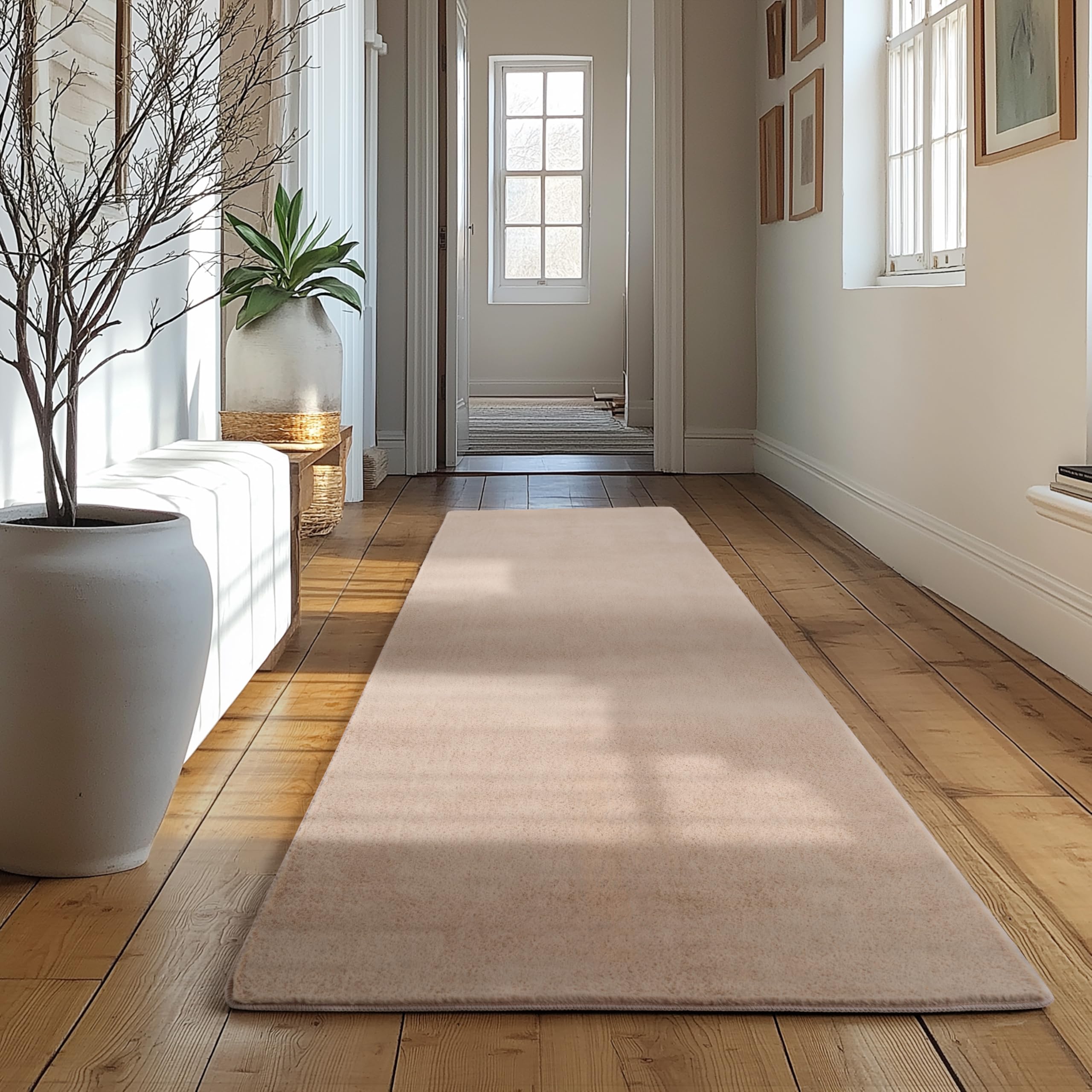 SIMPEX Teppich Wohnzimmer Kurzflor Teppich Waschbar, rund, rutschfest & weich, modernes einfarbiges Design für Wohnzimmer, Schlafzimmer, Küche & Kinderzimmer.