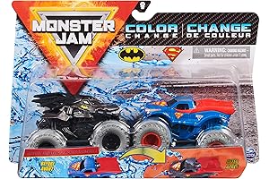 Monster Jam Official Batman Vs Superman Color-Changing Die-Cast Monster Trucks