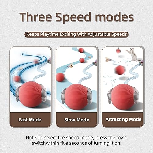 Miniatura 4 de Juego de juguetes interactivos para gatos, 1 juguete láser automático con varita de plumas y 2 juguetes de bola para gatos, juguetes recargables 3