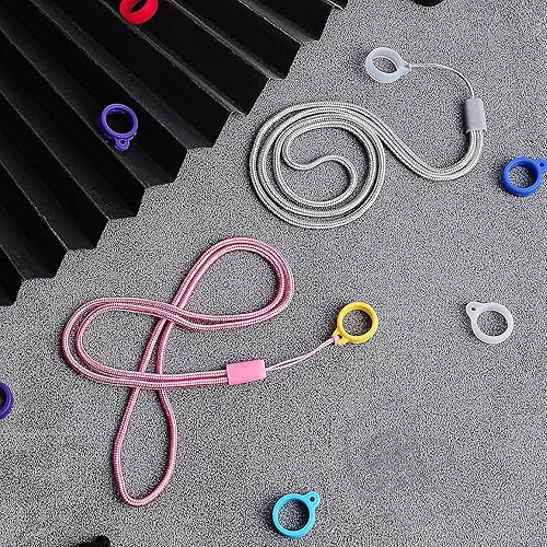 Miniatura 7 de Shappy 12 Anti Lost Lanyard Set Includes 2 Necklace Lanyard with 10 Anti Lost Silicone Rubber Ring Pen Silicone Ring Holder