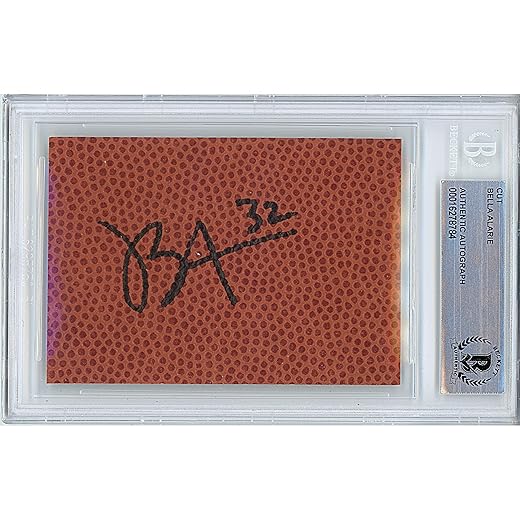 Bella Alarie Signed Basketball Signature Cut Slabbed, Beckett BAS Authentic COA, Played For Dallas Wings WNBA Princeton Tigers, Autographed Memorabilia