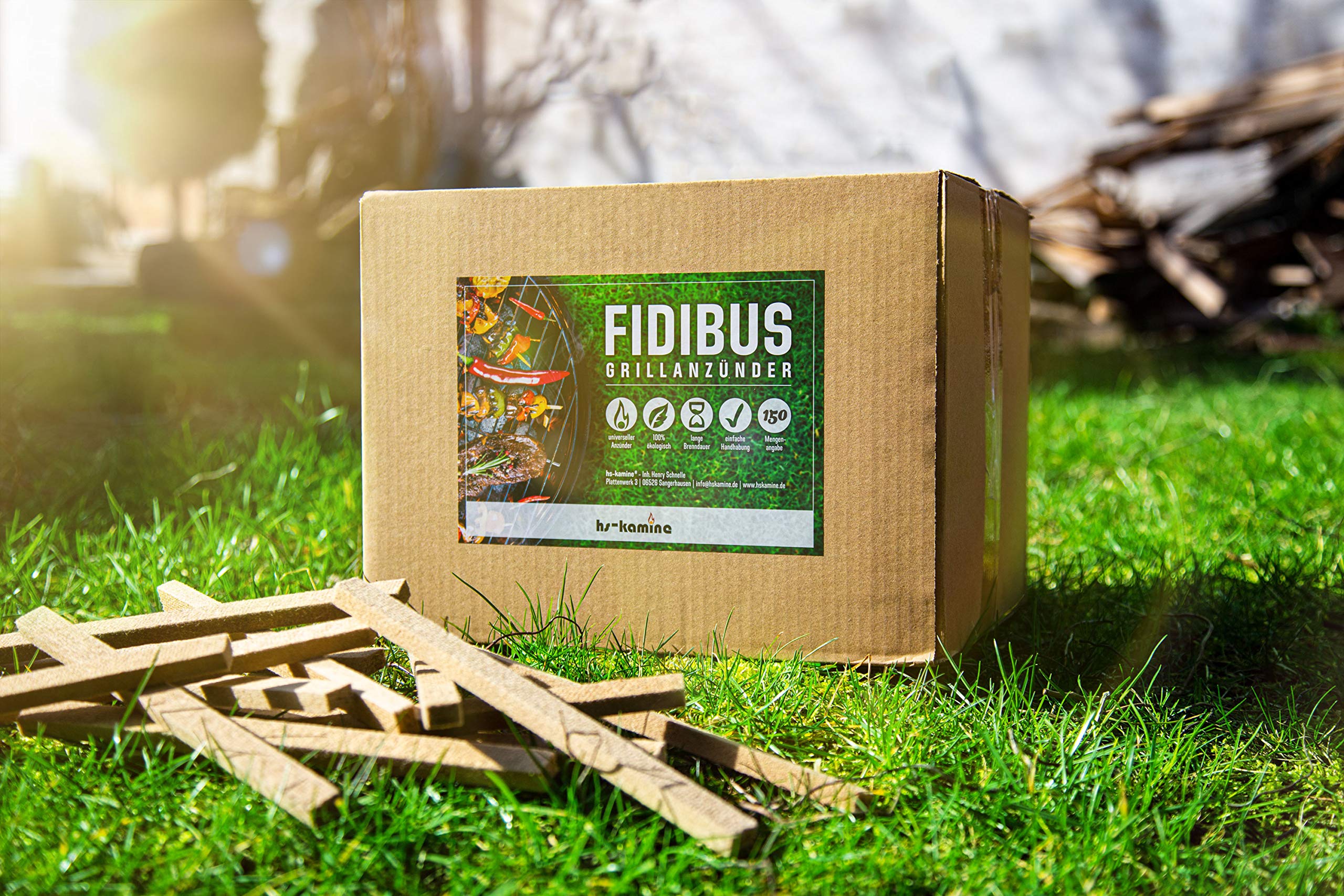 150 Stück Grillanzünder Fidibus BBQ Grillanzünder natürliche Anzündstäbe EIN reines Naturprodukt