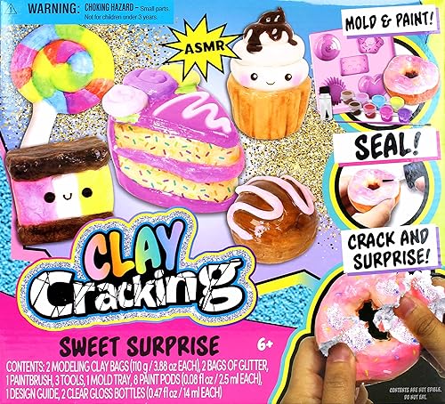 Miniatura 9 de Tara Toy Sorpresa de bocadillo agrietado de arcilla, multicolor