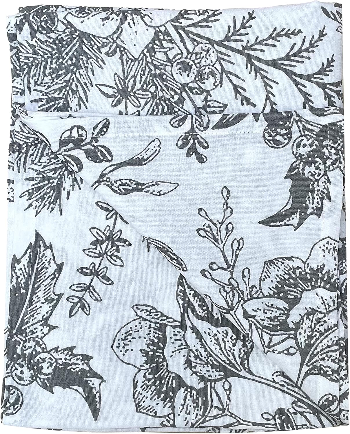 Ragged Rose Christmas Table Cloth, Festive Linen Tablecloth with Nordic Style Prints for Living Room & Kitchen - Image 3