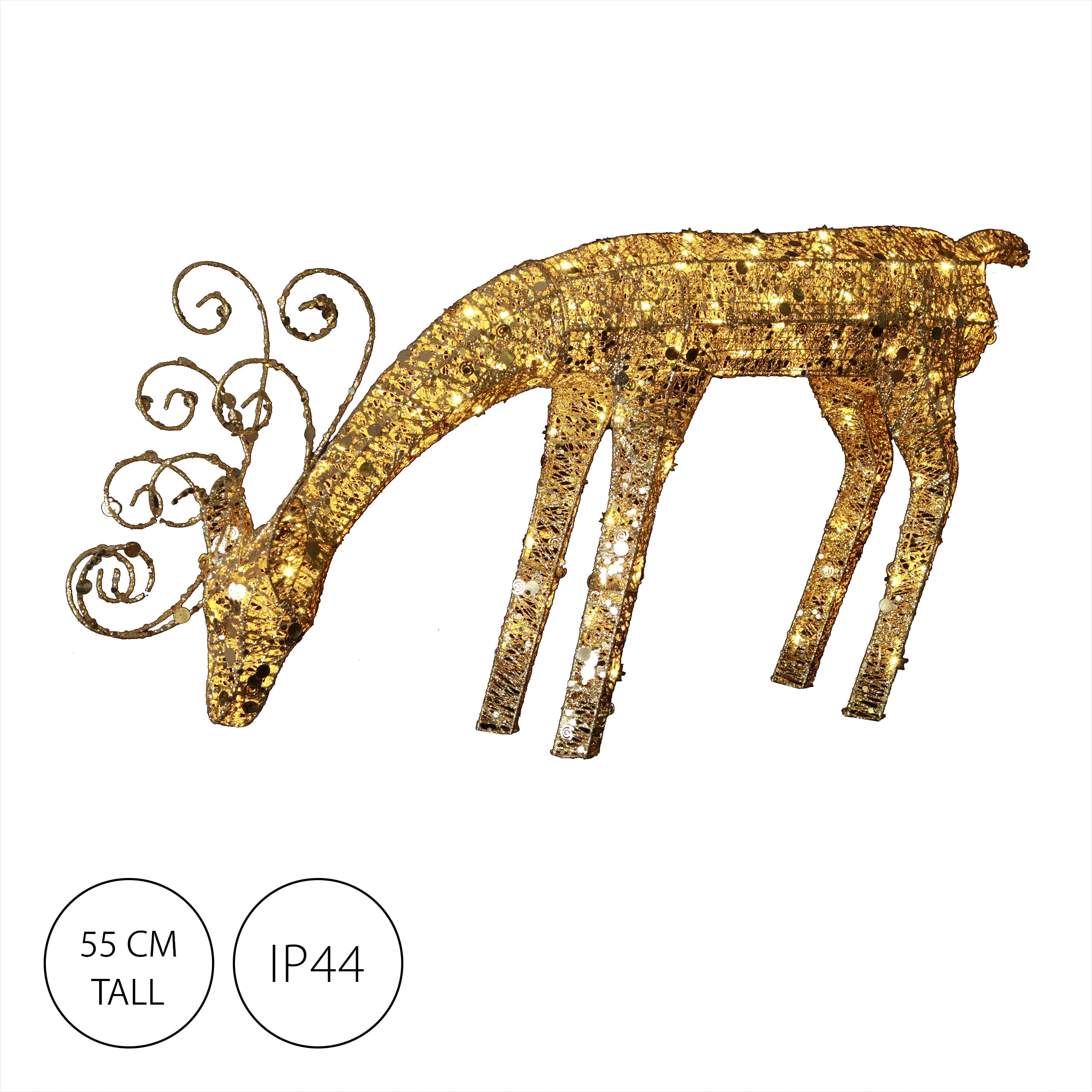 Star 803 – 11 iluminación decorativa, metal, Oro, 116 x 21 x 55 cm
