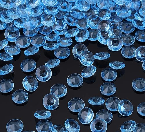 1200 piezas de diamantes acrílicos de 0.39 pulgadas, gemas acrílicas, piedras preciosas dispersas para mesa de boda, decoraciones de fiesta de