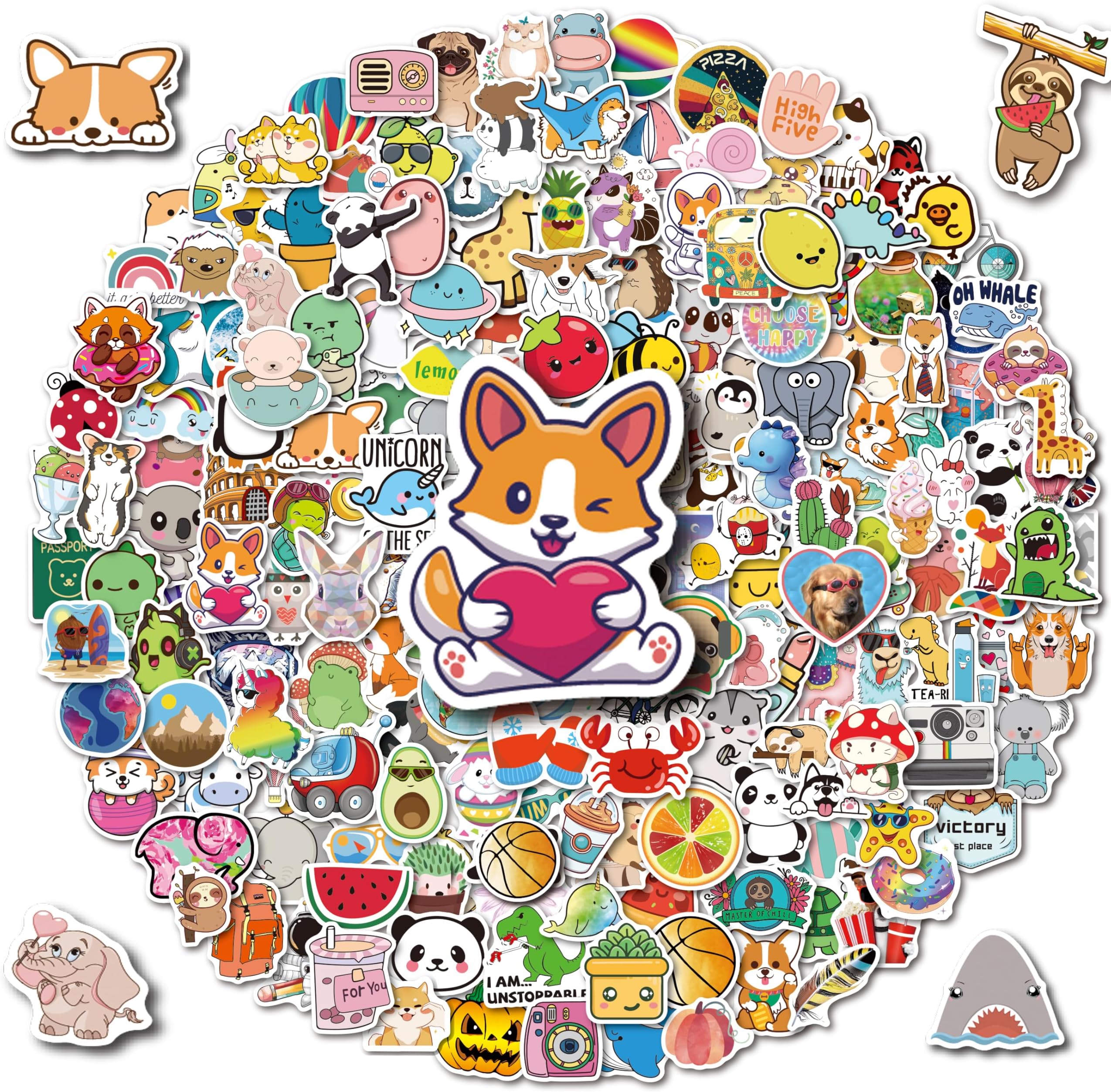 200PCS Waterproof Vinyl Stickers for Water Bottles, Cute Kids Stickers for Classroom Decor, Teacher Supplies & Classroom Must Haves