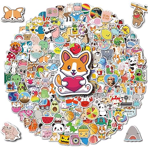 Stickers for Water Bottles, 200PCS Water Bottle Stickers for Kids, Waterproof Vinyl...