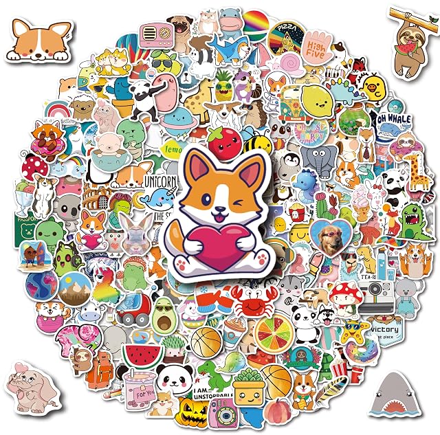 200PCS Waterproof Vinyl Stickers for Water Bottles Cute Kids Stickers for Classroom Teacher Prizes Classroom Must Haves