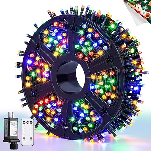 JMEXSUSS 400 luces LED de Navidad para decoración al aire libre, 132 pies, luces multicolor para árbol de Navidad con control remoto, tira de luces disponible en Yaxa Colombia