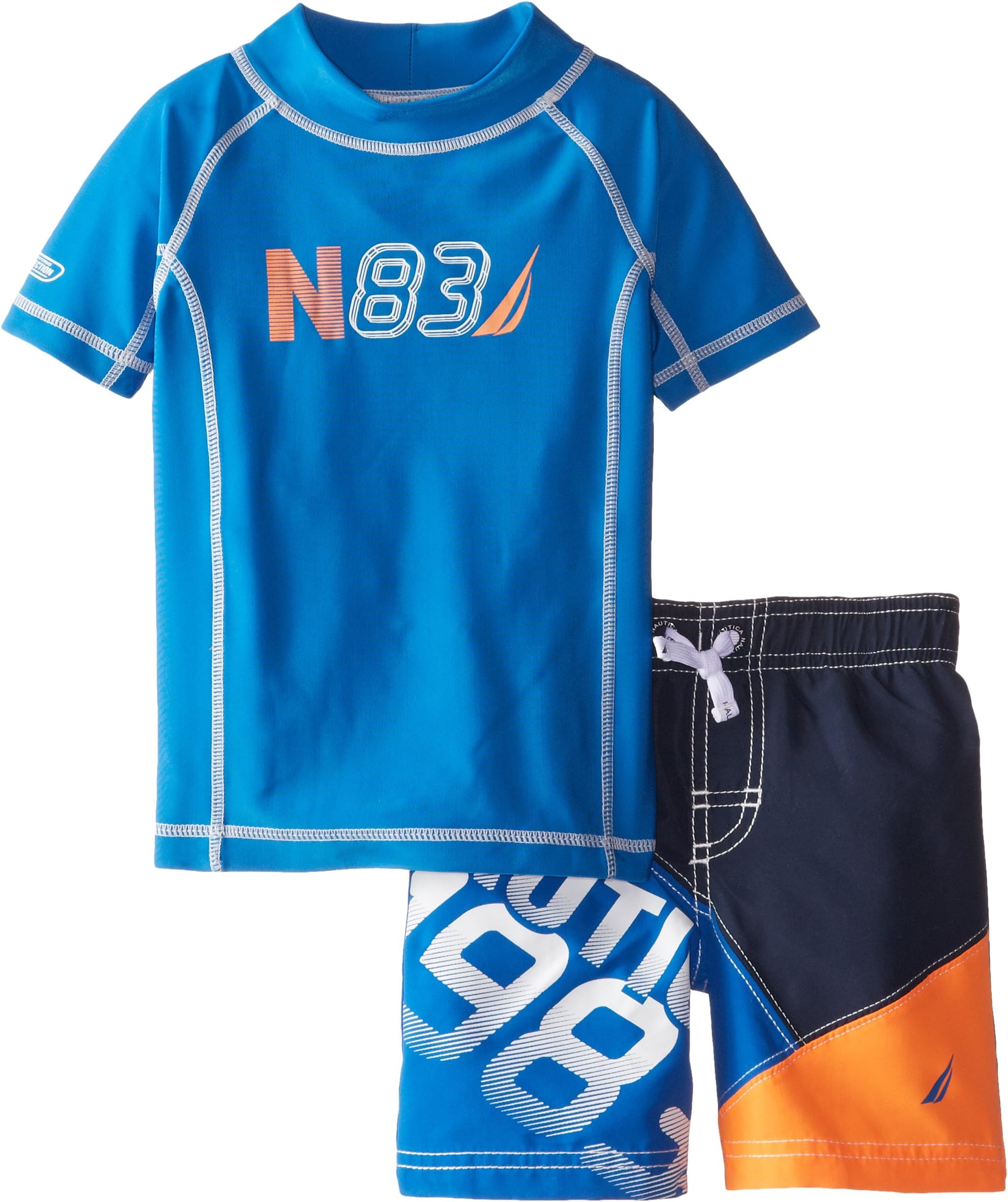 Nautica Boys' N83 Rashguard Swim Set