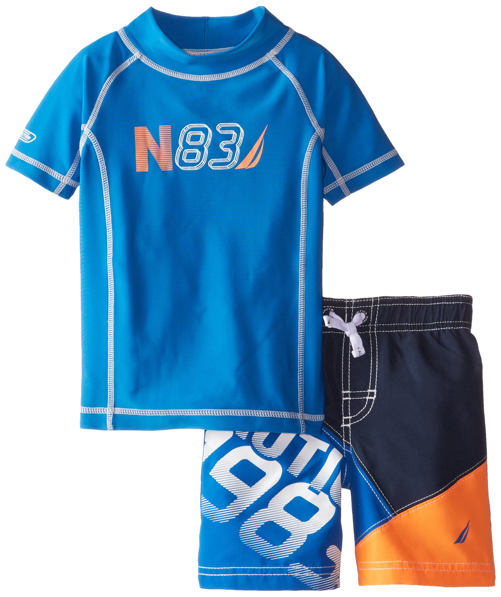 Nautica Boys' N83 Rashguard Swim Set