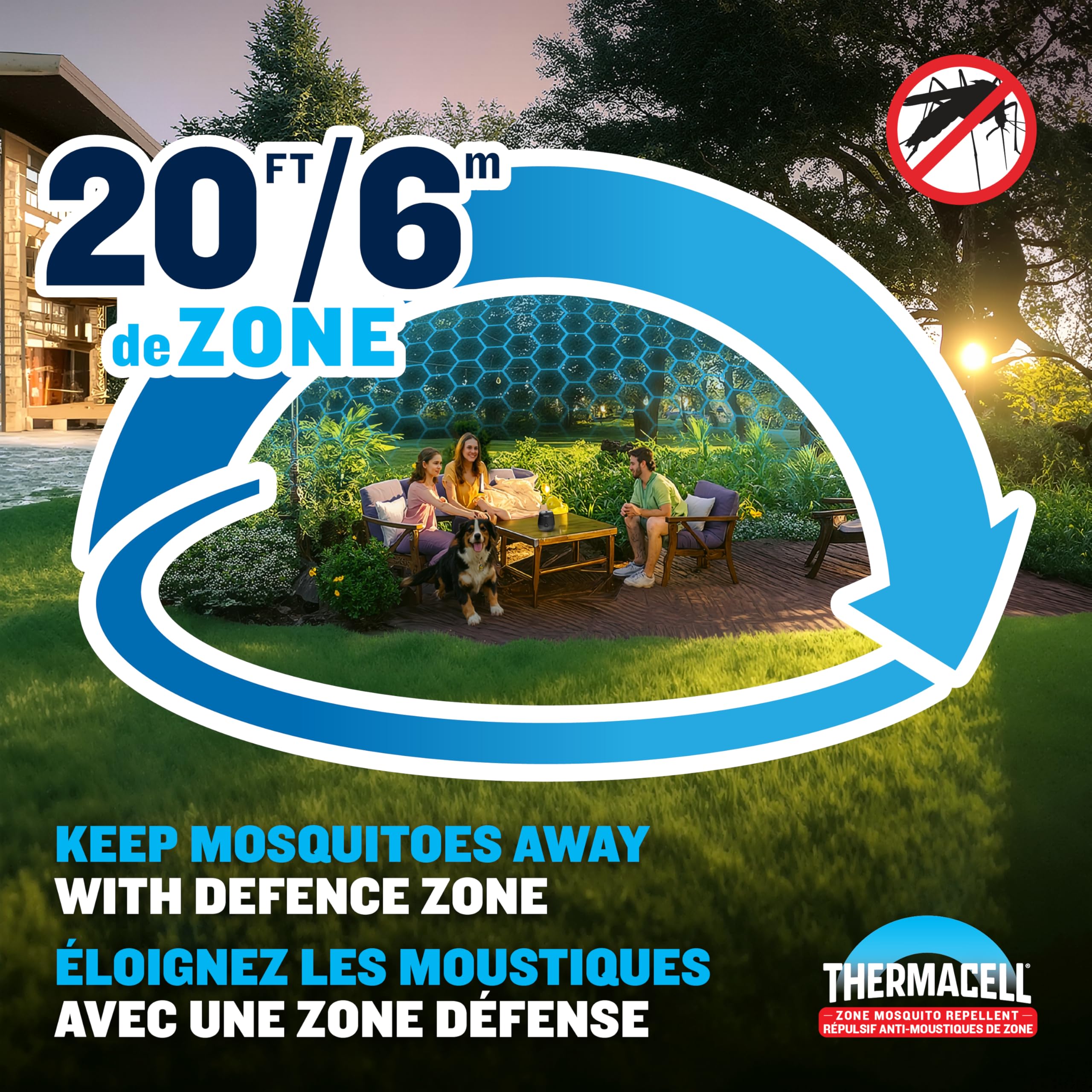 The Thermacell Patio Shield E-Series E65X offers a portable and flameless solution for creating a mosquito-free zone.