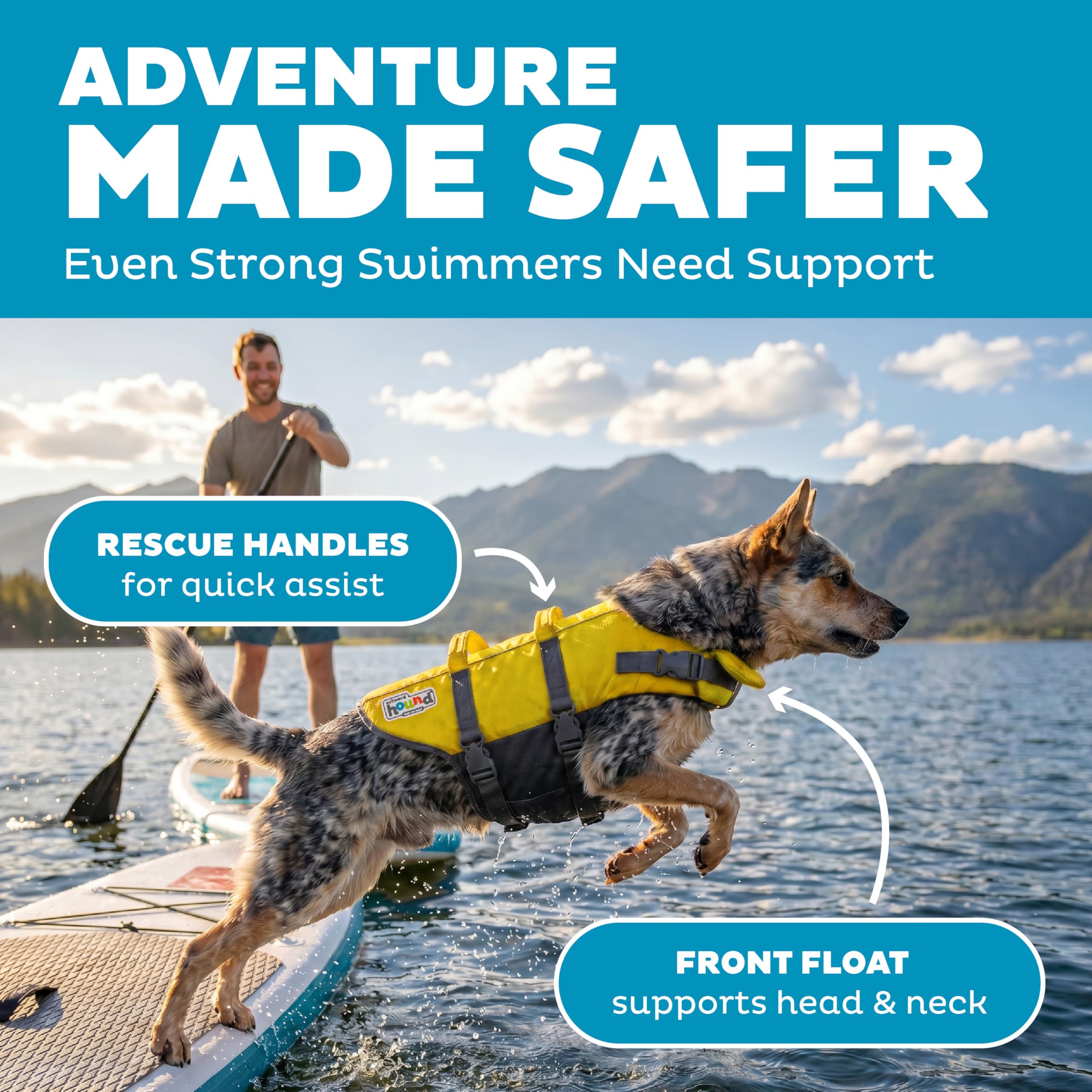 Outward Hound Granby Splash kamizelka ratunkowa dla psa średnia żółta