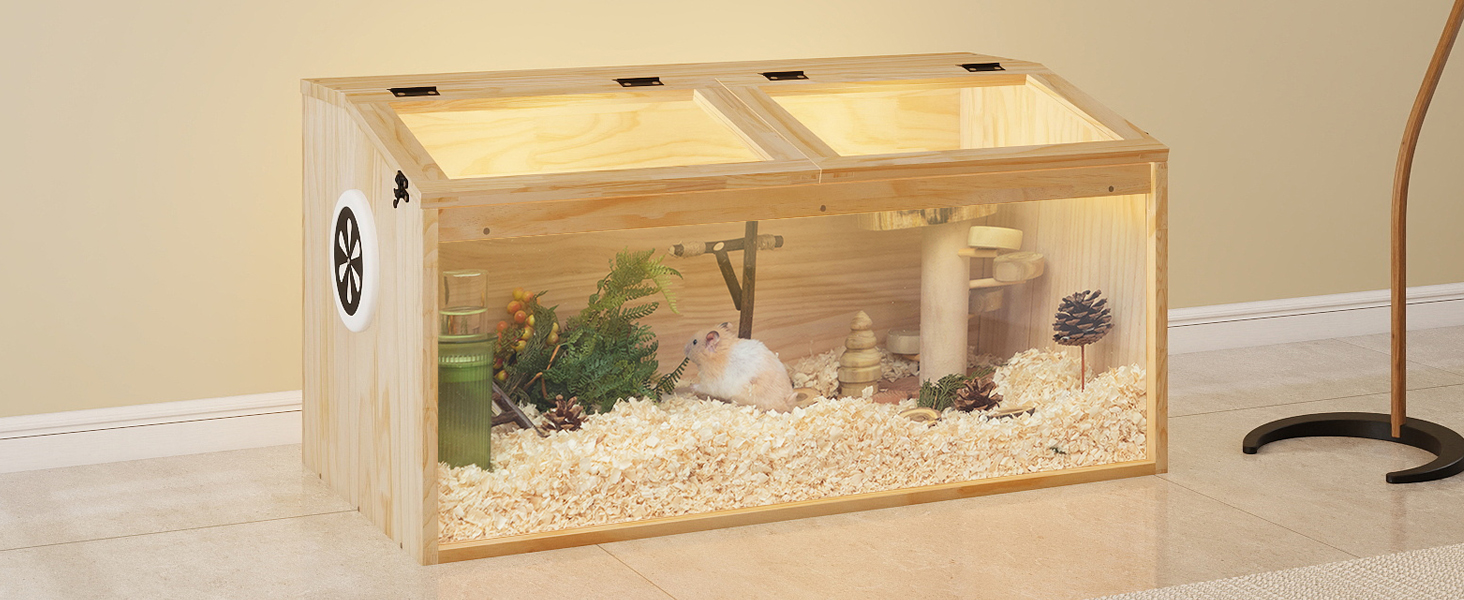 Amazon.com : COZIWOW Wooden Hamster Cage Chewproof 32