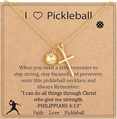Gnamy Softball/Volleyball/Basketball/Soccer Necklace for Teen Girls Women, Gold/Silver Cross Pendant Sport Accessories Christian Religious Jewelry Gifts for Teens Kids Lovers