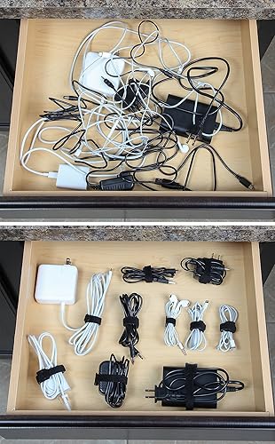 Miniatura 2 de Lazos de organización de cables (30) correas de cable reutilizables de 8 pulgadas, organizador de cables, cables y cables, organizador de cables