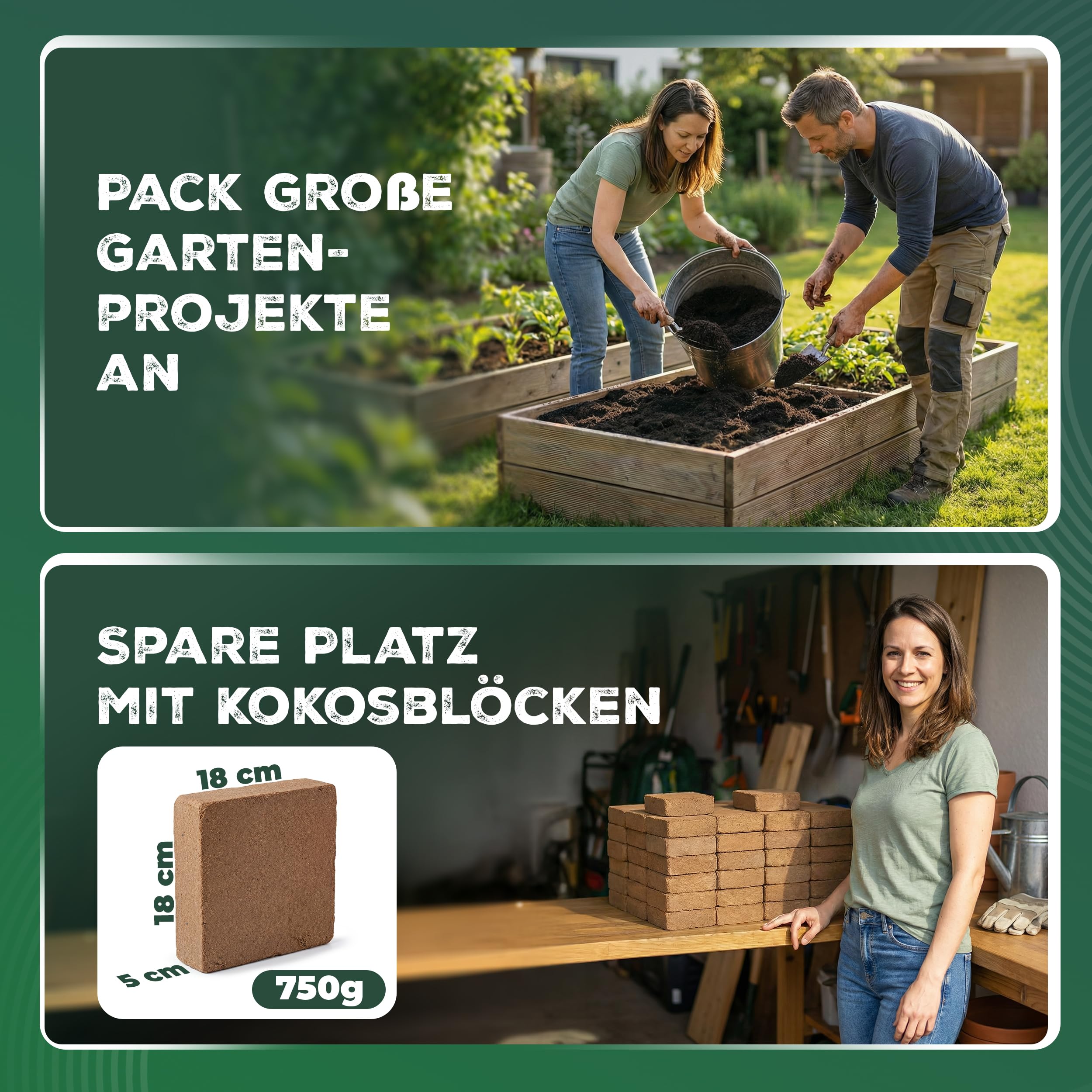 48x Blumenerde | Humuserde | Anzuchterde ohne Dünger | 288 Liter | Kokosfaser Erde Orchidee | Cocos Humus | 650g 20x5,5x10cm | Torferde Garten Kokosnuss Erde Substrat Zimmerpflanzen Kokoserde kaufen