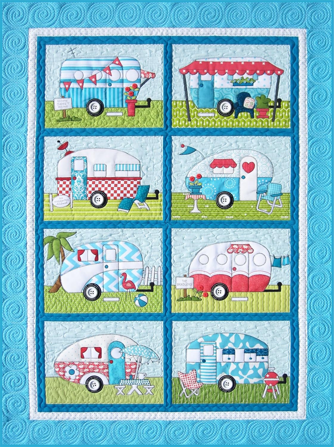 Amy Bradley Designs ABD269 Campers Quilt Pattern , Blue