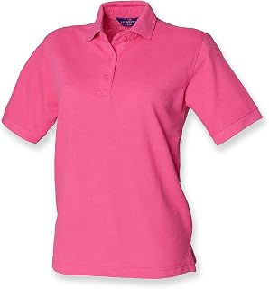 Womens/Ladies Pique Polo para hombre, Mujer, color fucsia, tamaño 46