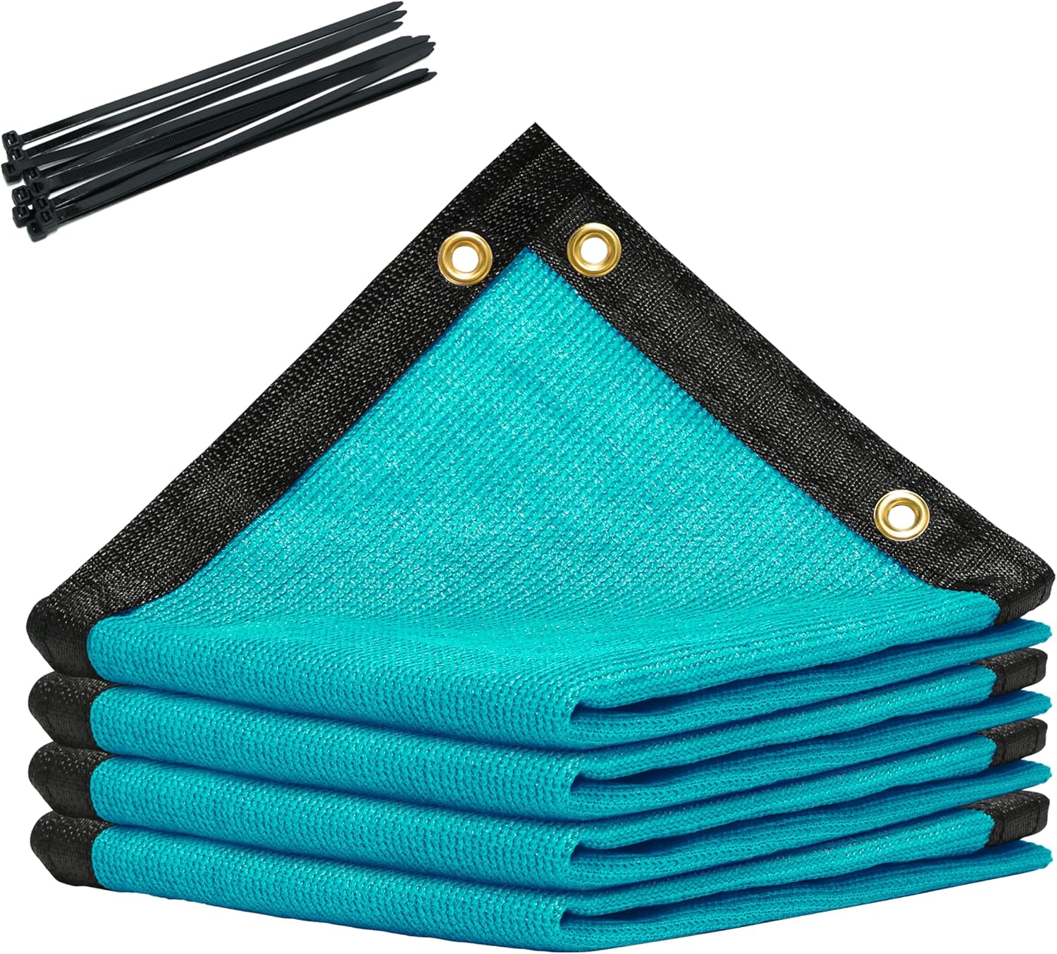 Royal Shade 10' x 19' Turquoise Custom Size 90% Shade Cloth Dog Kennel Shade Mesh Tarp Sunblock with Grommets for Dog Kennel Cover, Fence Privacy Screen, Greenhouse, Chicken Coop & Pet Playpen
