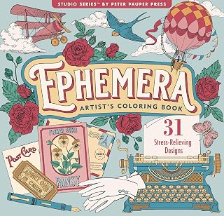 Ephemera Coloring One Sided Designs Artists