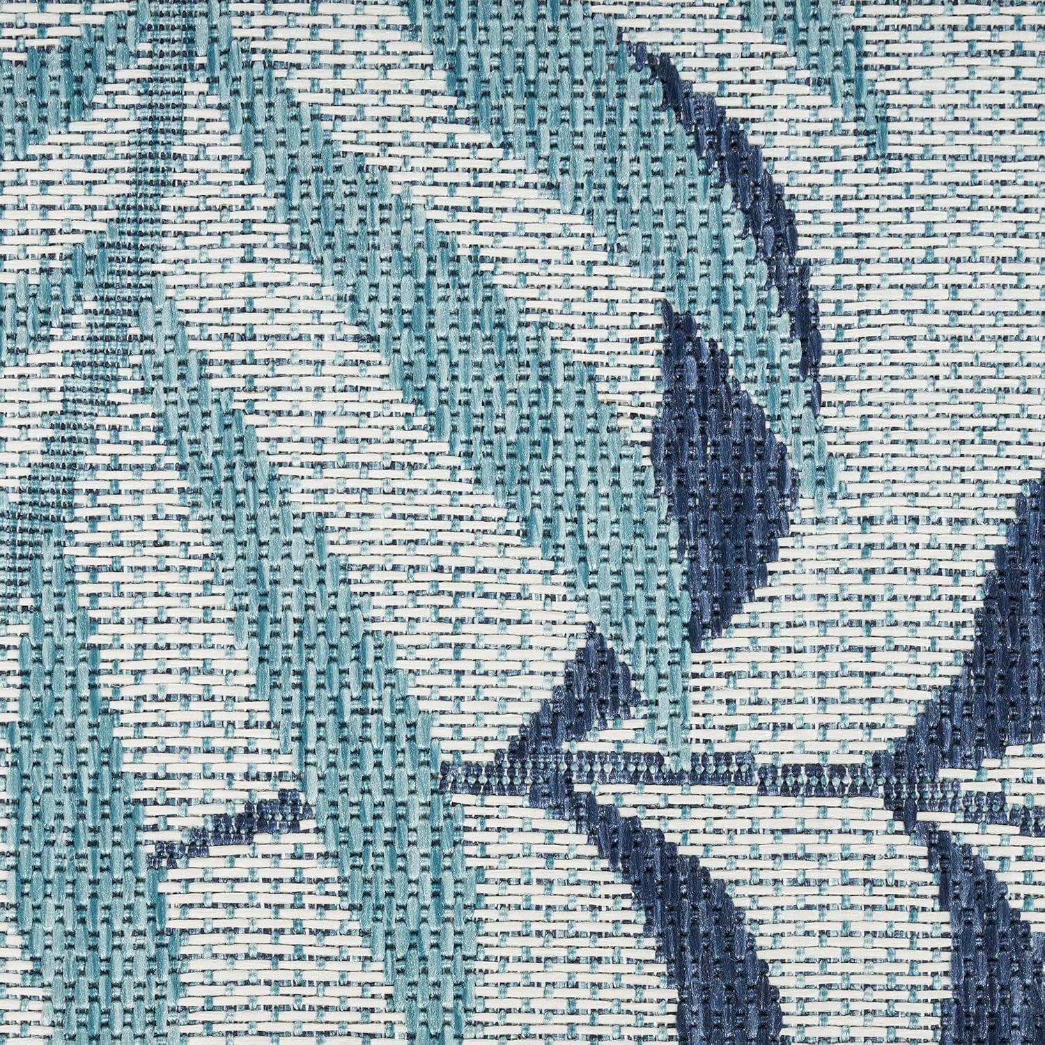 Nourison Home Garden Oasis Blue 3' x 5' Area Rug - Easy Clean, Non Shedding, Bed Room, Living Room, Dining Room, Kitchen (3' x 5')