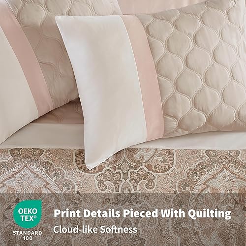 Miniatura 4 de 510 DESIGN Juego de edredón acolchado de lujo con diseño moderno de transición, ropa de cama cálida alternativa al plumón para todas las estaciones