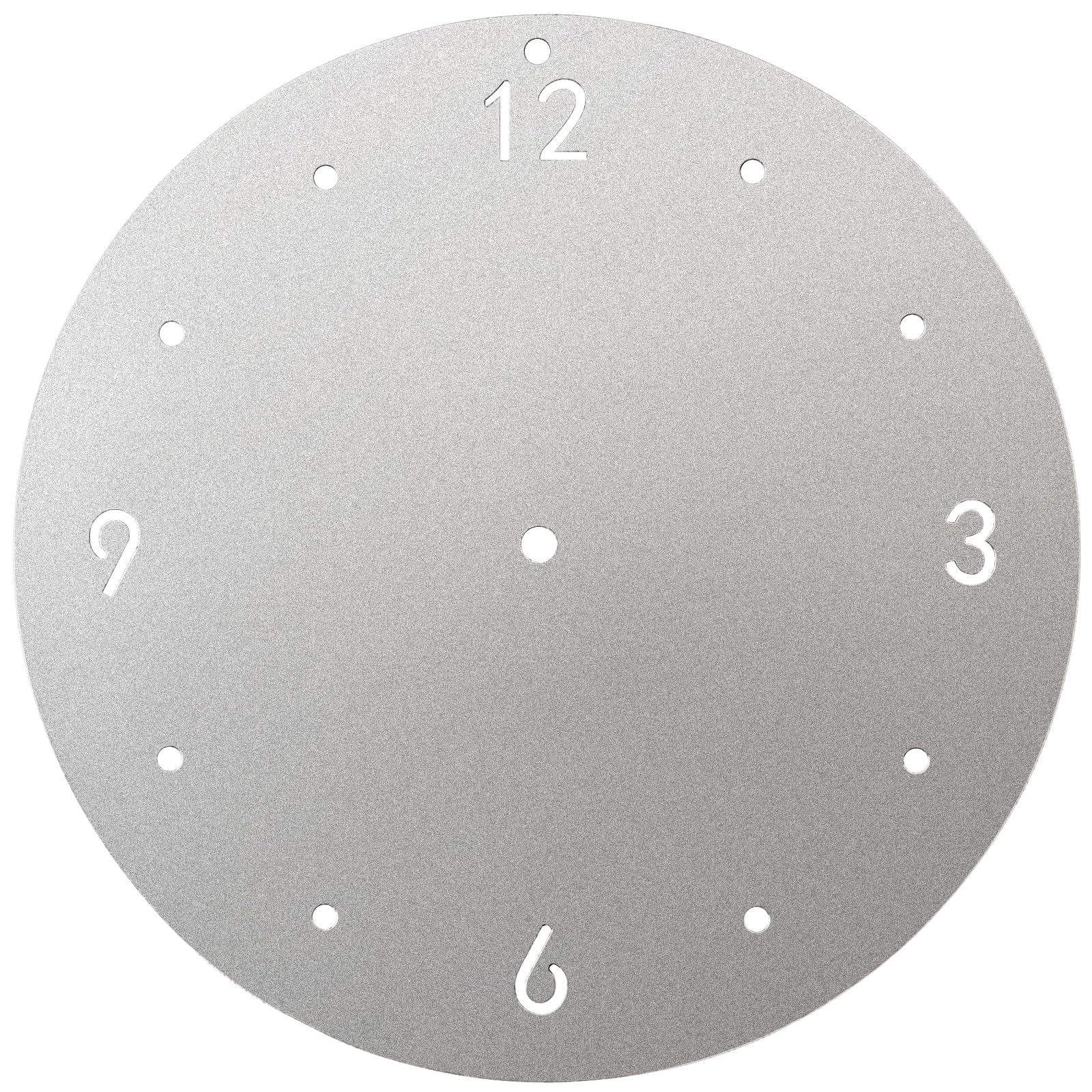 Aluminum Silver Wall Clock Face for DIY,Wall Clock Panel 10.1 inches, Surface Oxidation Treatment with Mounting Holes