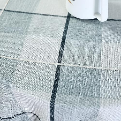 Miniatura 5 de Mantel cuadrado pequeño rústico a cuadros beige y gris, resistente a las arrugas, lavable, mesita de noche, decoración del hogar, 24 x 24 pulgadas