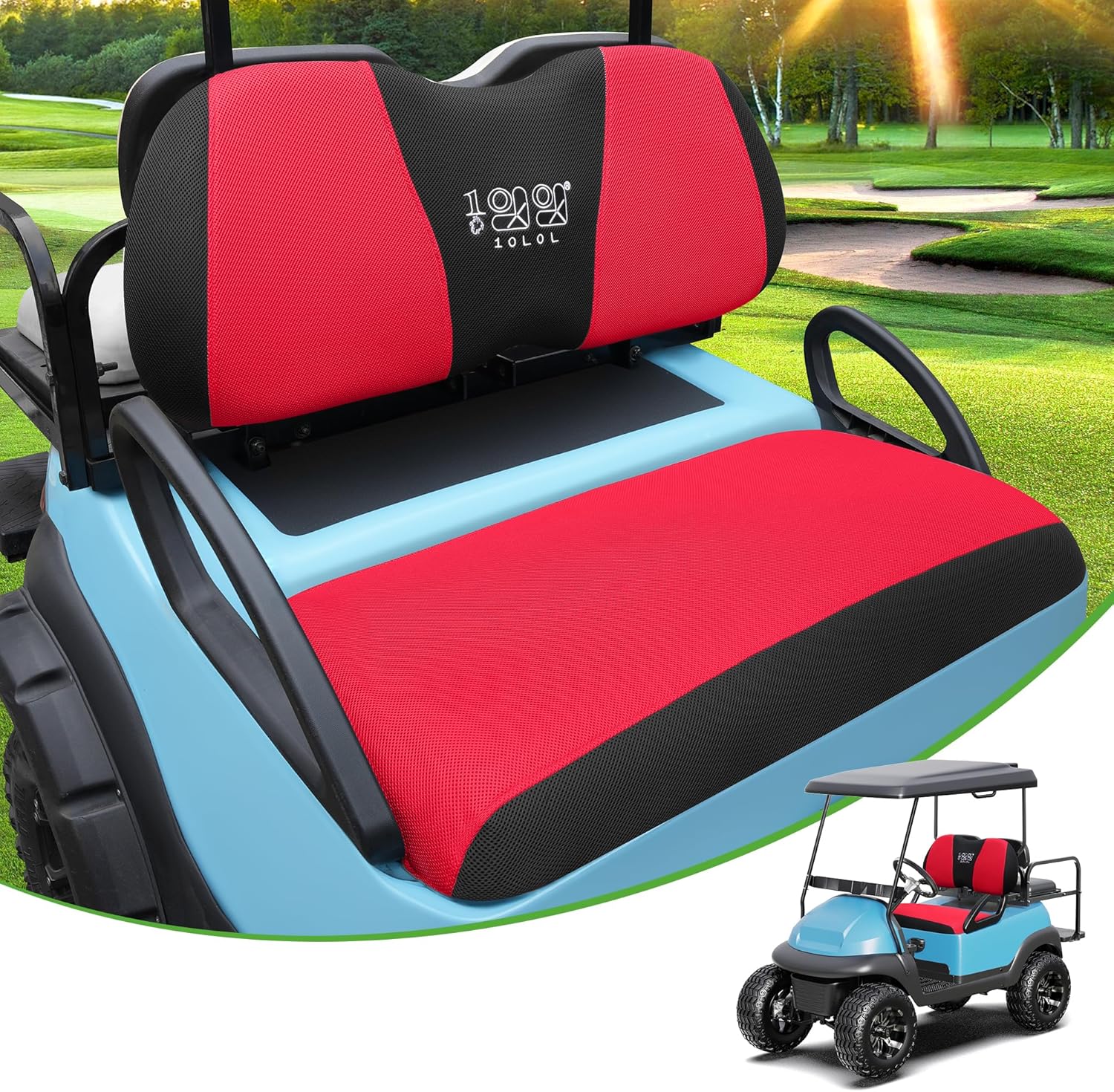 (Red + Blackfits Club Car DS & Precedent, Yamaha) 10L0L Golf Cart