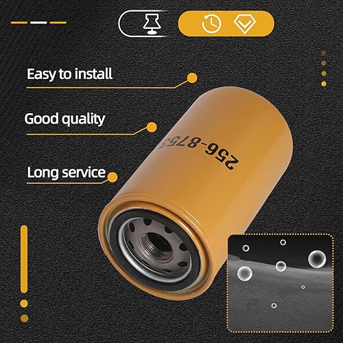 Miniatura 5 de 1R-1808 1R-0749 256-8753 Kit de filtros (juego de 3), filtro de combustiblefiltro de aceiteseparador de agua para motor Caterpillar Cat, para la