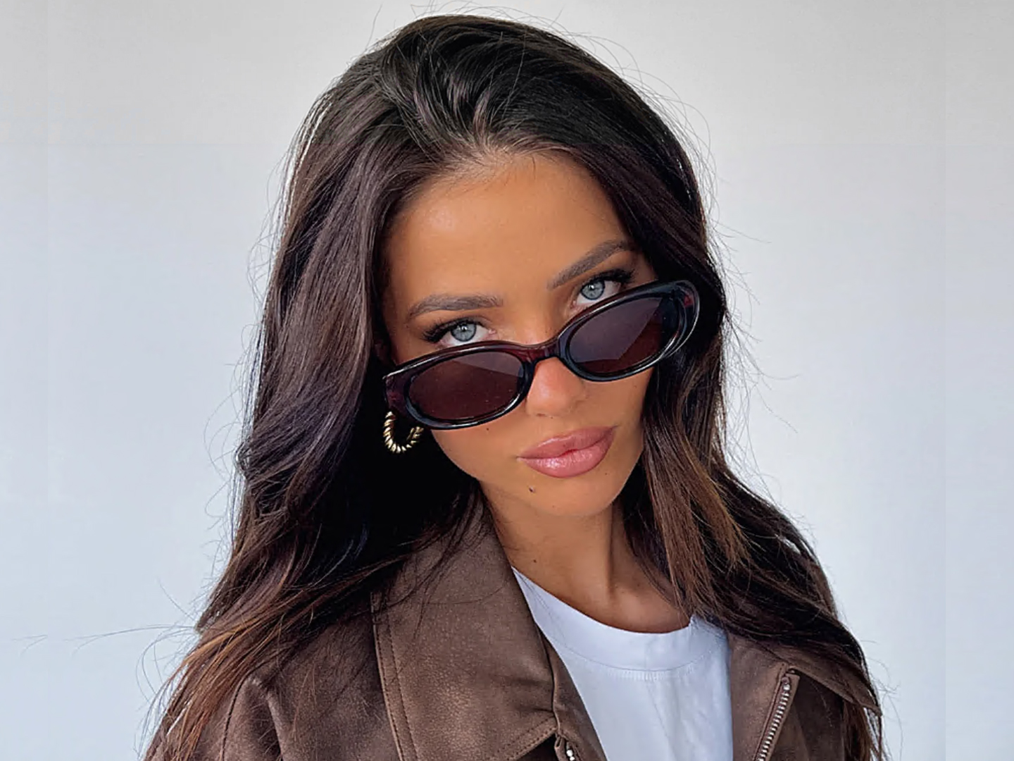 JUDOO Retro Oval Sunglasses for Women Small 90s Style Tortoise