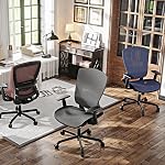 ELABEST Mesh Office Chair,Ergonomic Computer Desk Chair,Sturdy Task Chair- Adjustable Lumbar Support & Armrests,Tilt Function,Comfort Wide Seat,Swivel Home Office Chair
