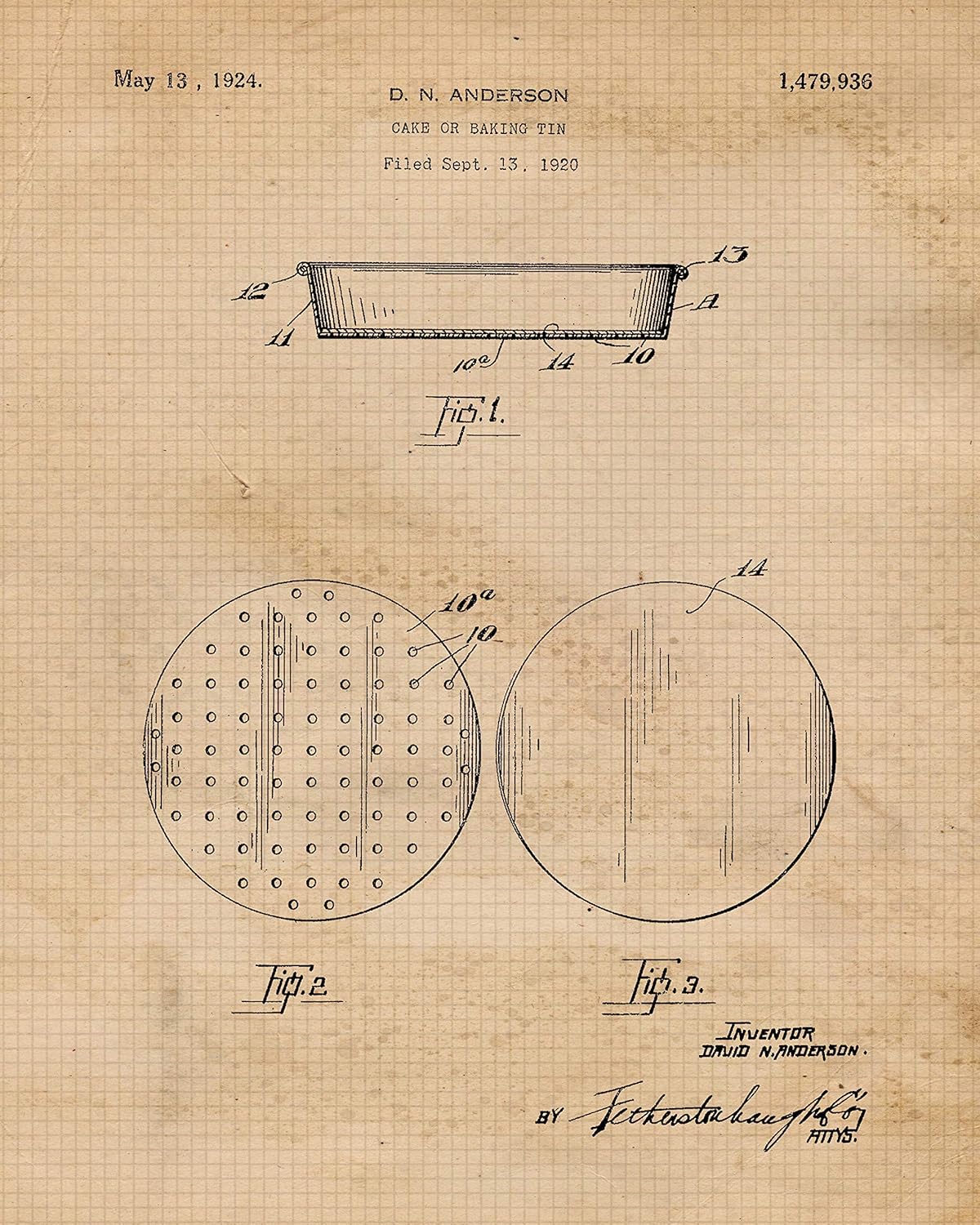 Classic Baking Patent Prints, 6 (8x10) Unframed Photos, Wall Art Decor for Home Work Office Pastry Bistro Studio Kitchen Diner Restaurant Shop School Student Teacher Coach Cullinary Chef Cook