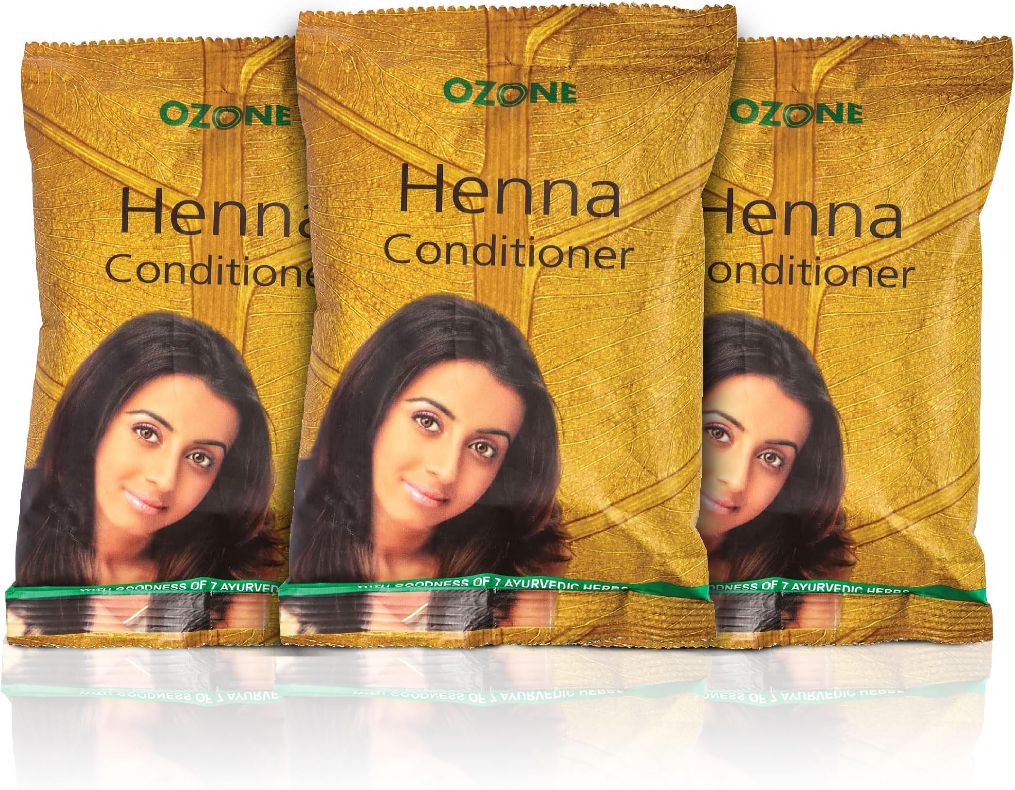 Ozone Henna Hair Conditioner |Men & Women | Ideal For Strong and Damaged Hair ,Shine & Nourish | Enriched with Bhringraj, Amla & Reetha | Paraben, Chemical & Sulphate Free - 100 g (Pack of 3)