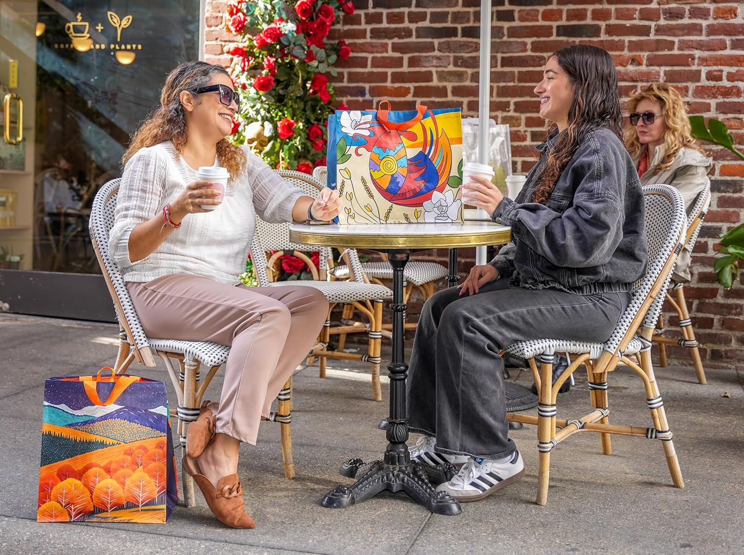 Earthwise Reusable Shopping Bags Extremely Durable Multi Use Large Stylish Fun Foldable Water-Resistant Totes Design - Rooster(Pack of 5) - Image 6