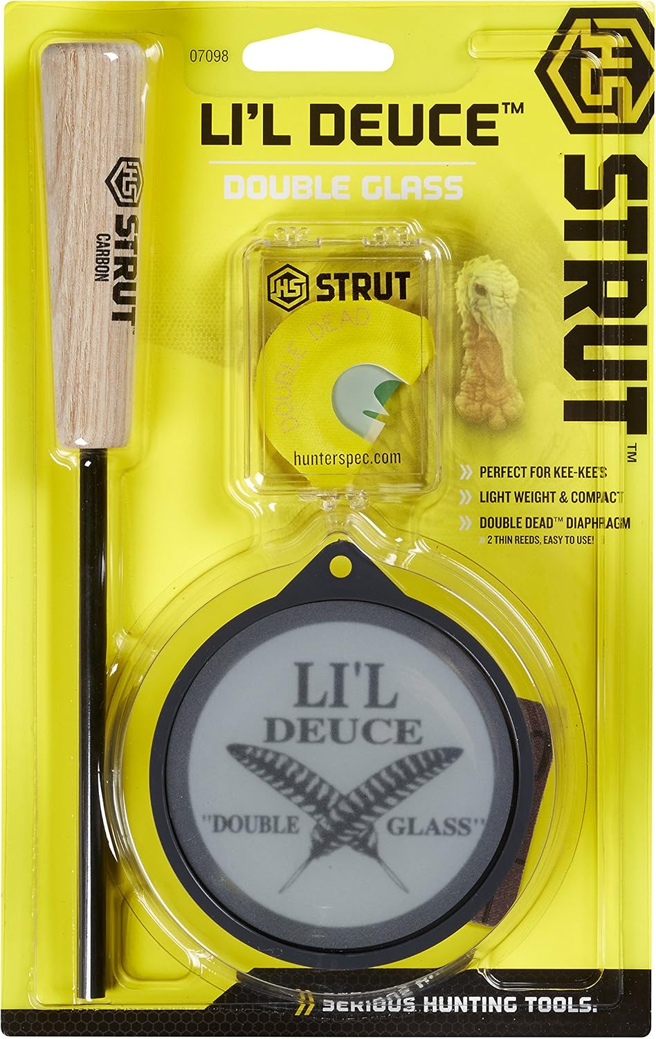 Hunters Specialties H.S. Strut Li'l Deuce Pan Call with Diaphragm