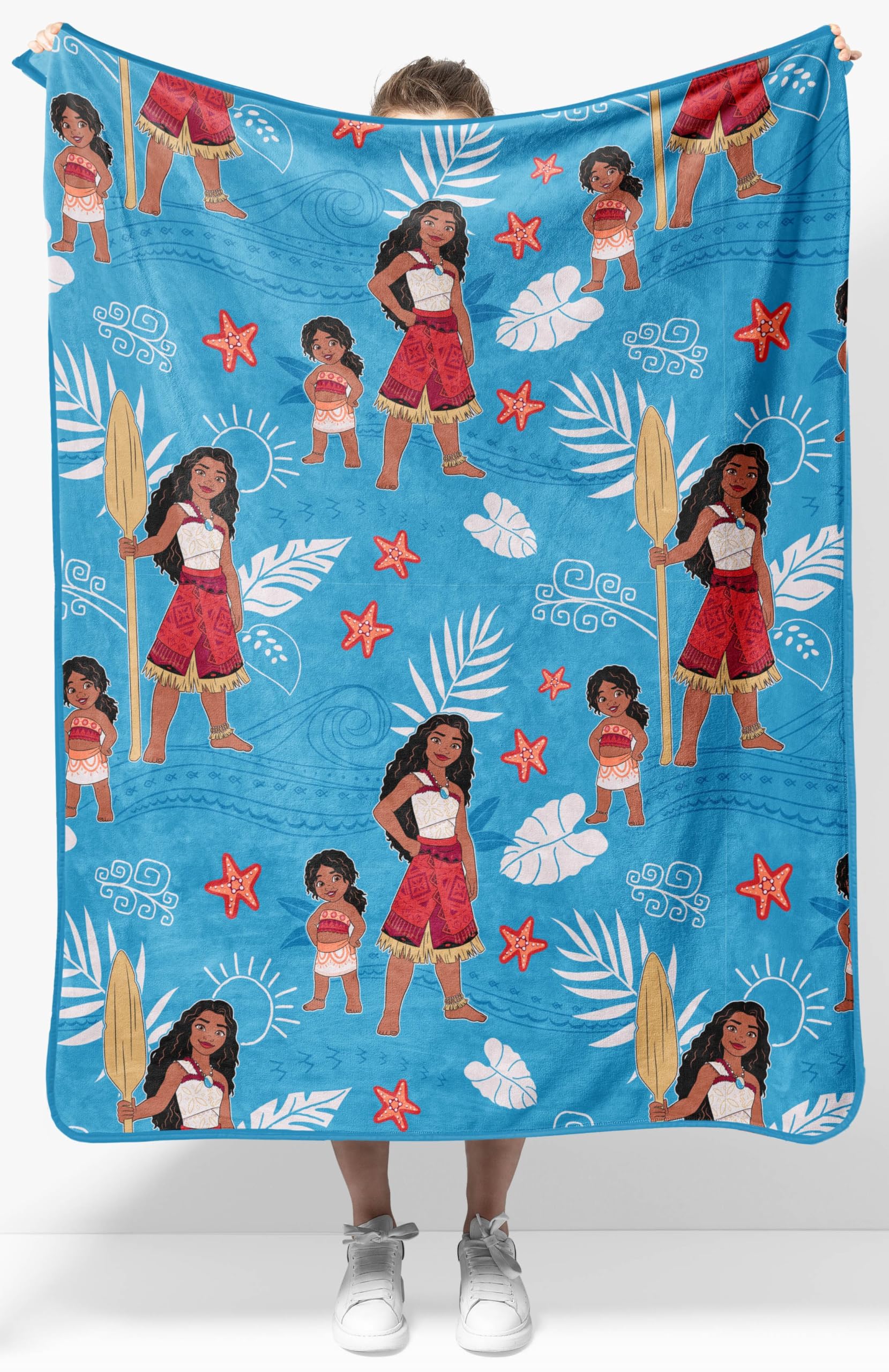 Couverture Disney Vaiana plaid polaire pour les siestes en poussette